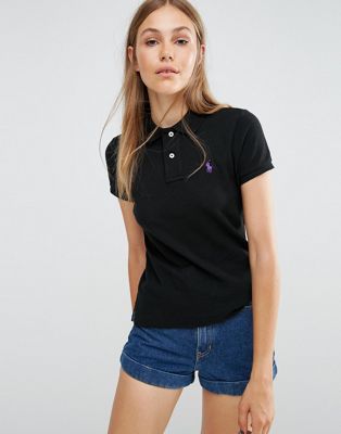 womens black ralph lauren polo shirt