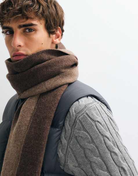 Polo Ralph Lauren classic reversible scarf with logo in brown - view 1