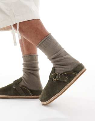  clog in dark green 