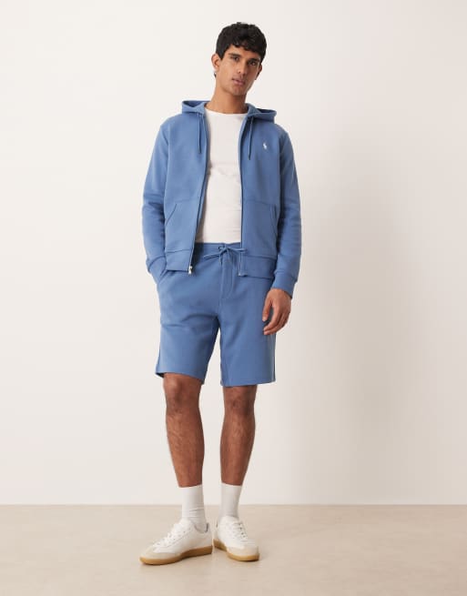 Polo Ralph Lauren co-ord icon logo double knit tech shorts in blue, 2 of 5