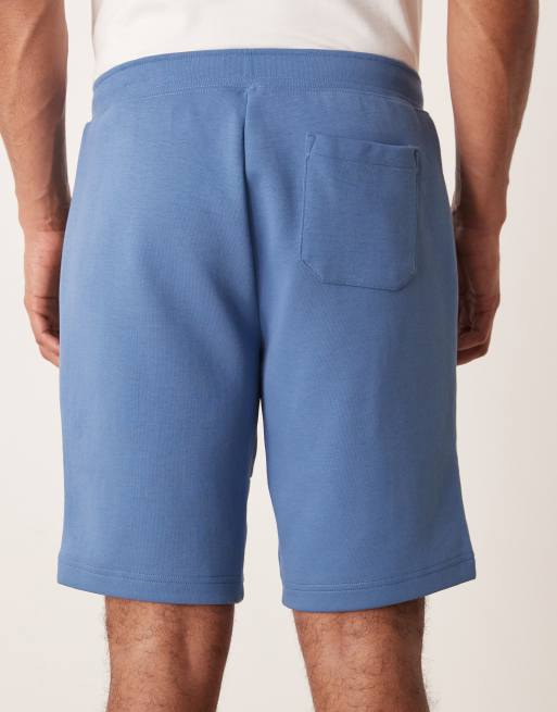 Polo Ralph Lauren co-ord icon logo double knit tech shorts in blue, 5 of 5