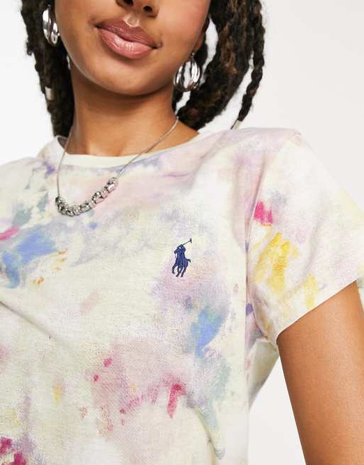 Polo Ralph Lauren co ord icon pony tie dye t shirt in multi