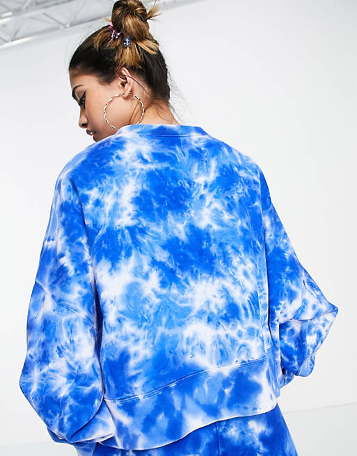Polo Ralph Lauren Cotton Co-ord Polo Tie Dye Long Sleeve Sweater in Blue Womens Clothing Jumpers and knitwear Jumpers 