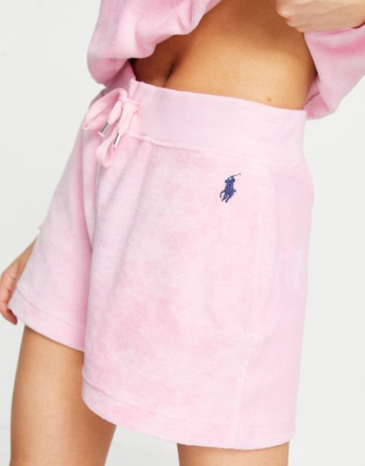 Polo Ralph Lauren co-ord terry toweling short in pink | ASOS