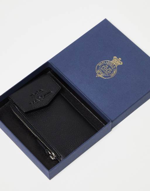 Polo Ralph Lauren coin wallet cardholder in black with logo ASOS