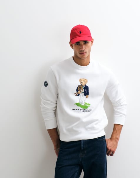 Polo Ralph Lauren - Colección cápsula Wimbledon - Sudadera blanca con estampado de Polo Bear clásico - view 1
