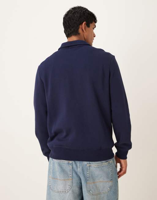 Polo Ralph Lauren collegiate logo long sleeve sweatshirt in navy, 3 of 5