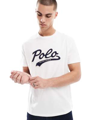 Polo Ralph Lauren Collegiate Terrycloth Logo T-shirt In White