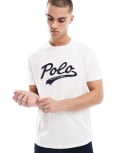 [Polo Ralph Lauren] Polo Ralph Lauren collegiate towelling logo t-shirt in white S white