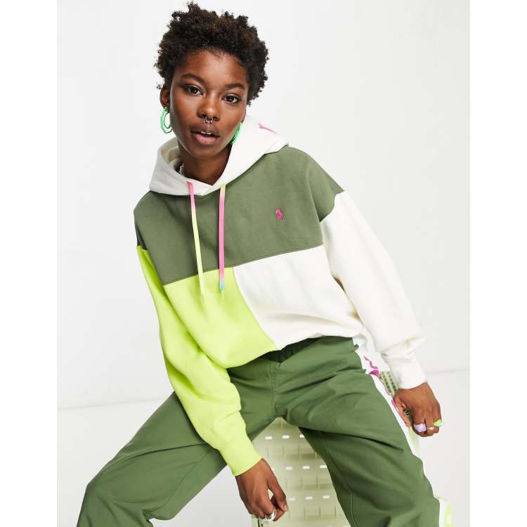 Tommy hilfiger x clearance uo colorblock hoodie sweatshirt