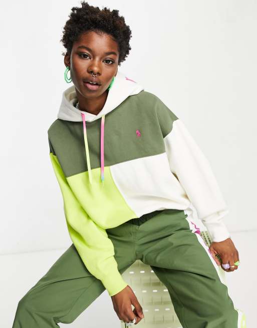 Block colour hoodie womens new arrivals