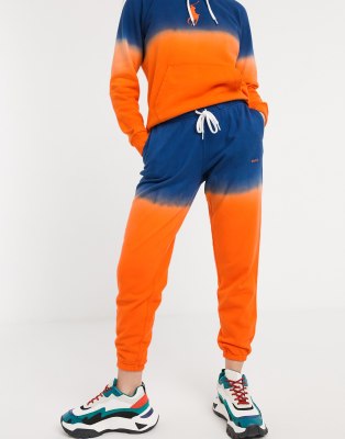 orange polo sweatpants