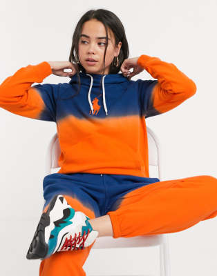 blue and orange polo hoodie