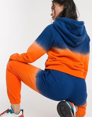 blue and orange polo hoodie