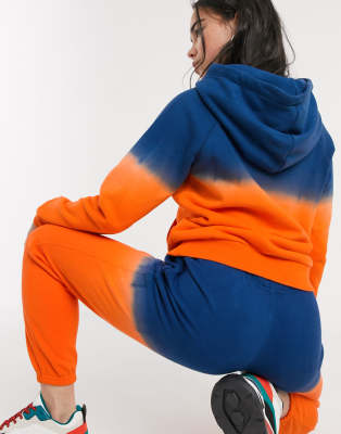 blue and orange polo hoodie