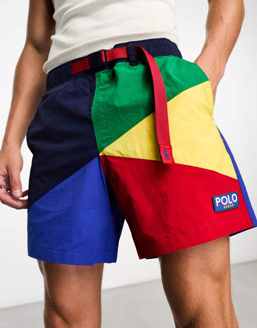 Polo Ralph Lauren colourblock ripstop climbing shorts in navy