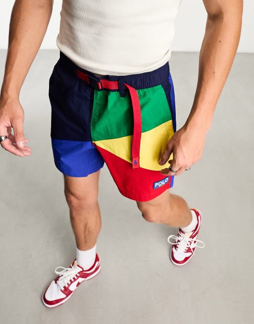 Polo Ralph Lauren colourblock ripstop climbing shorts in navy