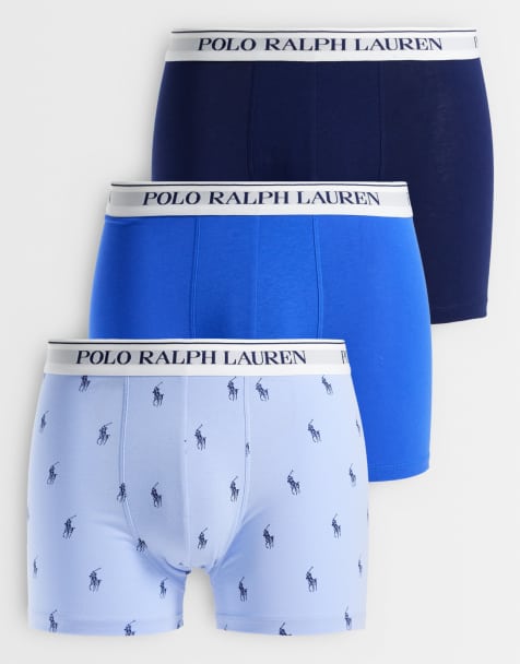 Polo Ralph Lauren - Confezione da 3 boxer aderenti blu con stampa - view 1
