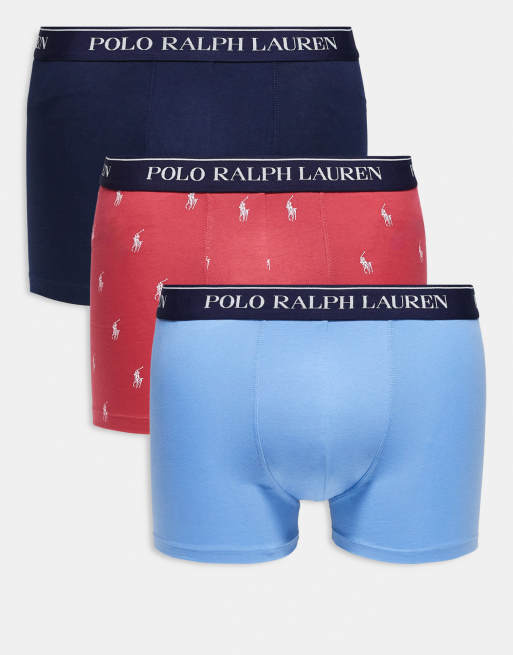 Polo Ralph Lauren - Confezione da 3 boxer aderenti multicolore con fascia in vita con logo