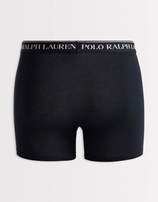 Polo Ralph Lauren - Confezione da 3 boxer in cotone elasticizzato nero, grigio e bianco, 3 di 3