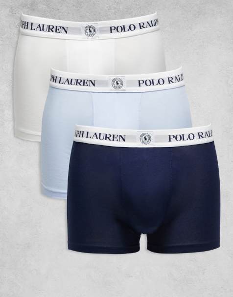 Polo Ralph Lauren - Confezione da 3 paia di boxer aderenti blu navy, bianchi e blu - view 1