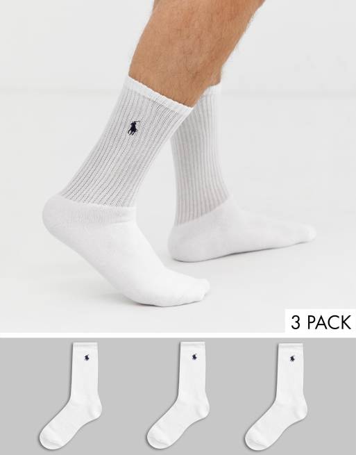Polo Ralph Lauren - Confezione da 3 paia di calzini sportivi bianchi