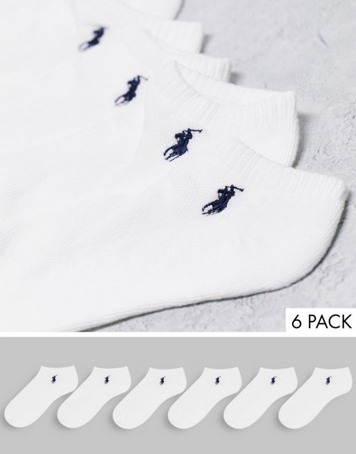 Polo Ralph Lauren - Confezione da 6 calzini bianchi con logo