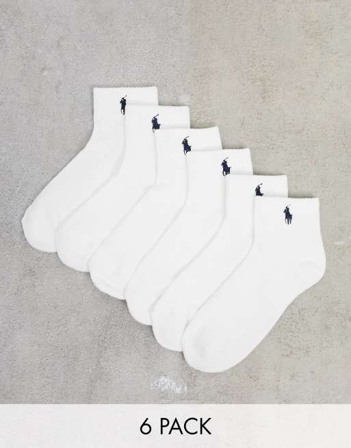 Polo Ralph Lauren - Confezione da 6 calzini bianchi