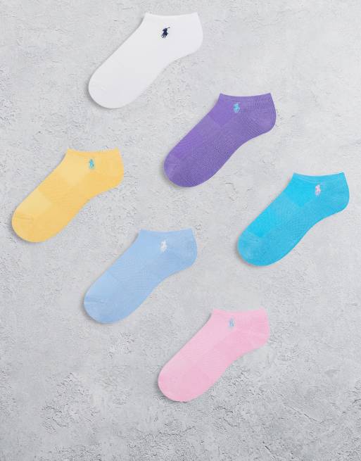 Polo Ralph Lauren - Confezione da 6 paia di calzini alla caviglia multicolore