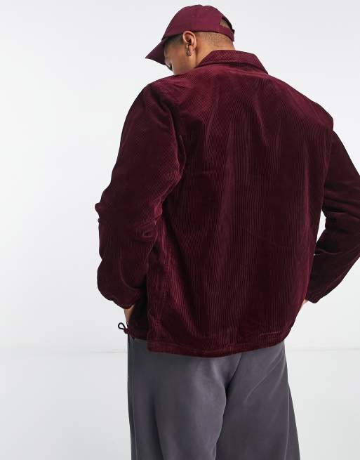 Polo Ralph Lauren cord coach jacket in burgundy