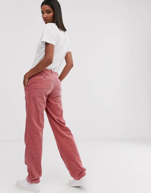 Pink cord best sale mom jeans