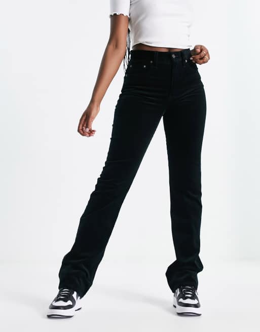 Cotton velvet flared pants in black - Polo Ralph Lauren