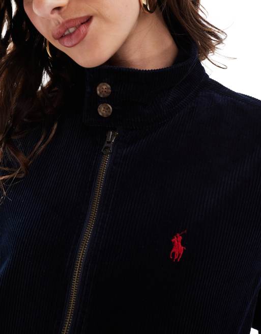 Polo Ralph Lauren cord windbreaker with logo in navy, 3 of 4