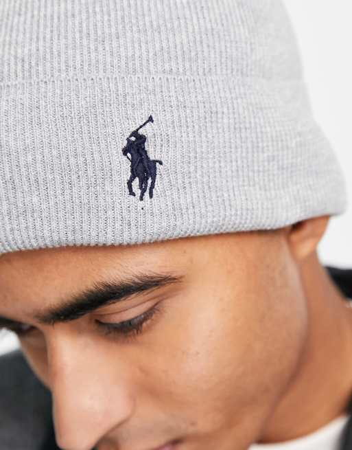 Grey ralph store lauren beanie