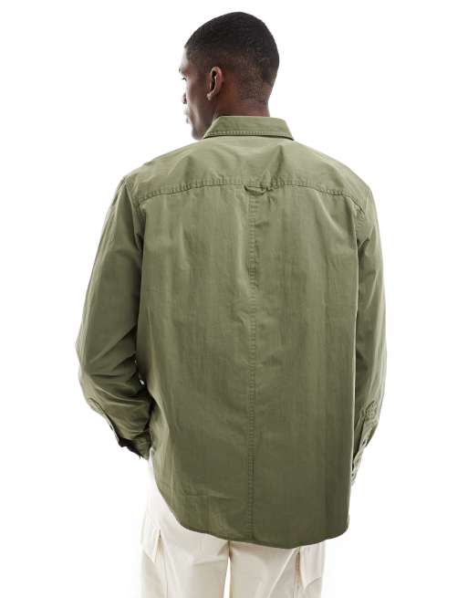 Polo Ralph Lauren cotton nylon overshirt in olive green, 2 of 4