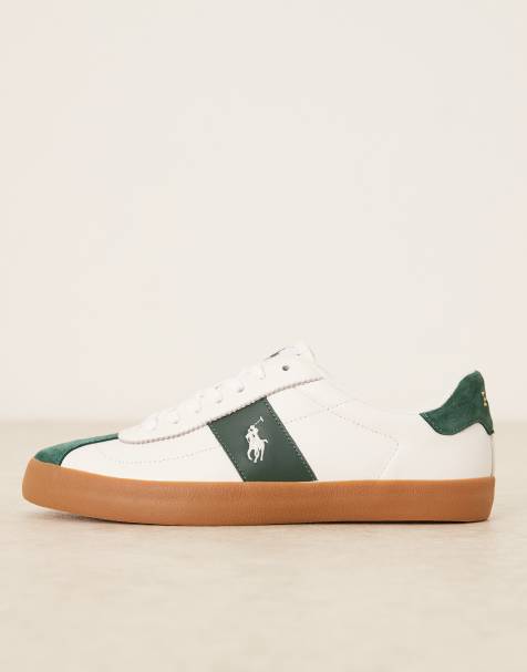 Polo Ralph Lauren - Court - Baskets avec semelle en caoutchouc - Blanc/vert - view 1