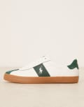 [Polo Ralph Lauren] Polo Ralph Lauren Court gumsole sneakers in white and green 44 White/green