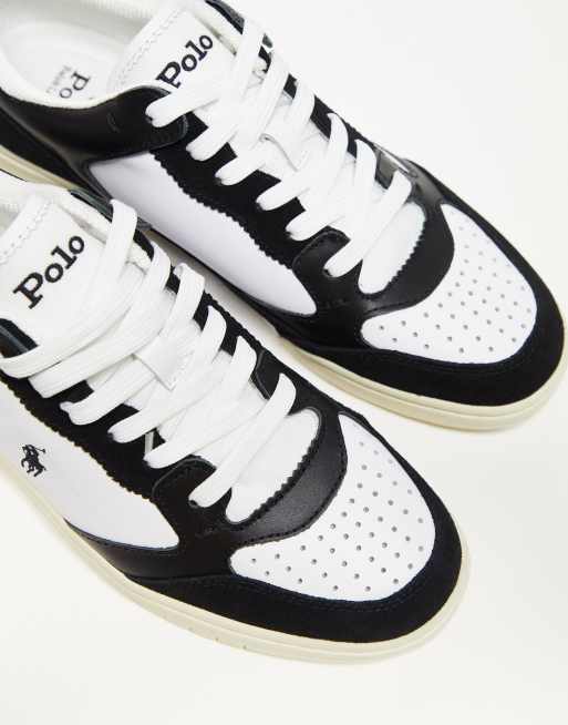 Black and 2025 white polo shoes