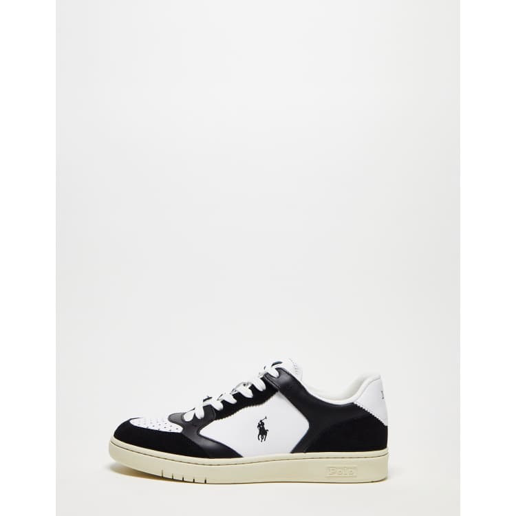 Polo ralph lauren white hotsell court 100 lux trainers