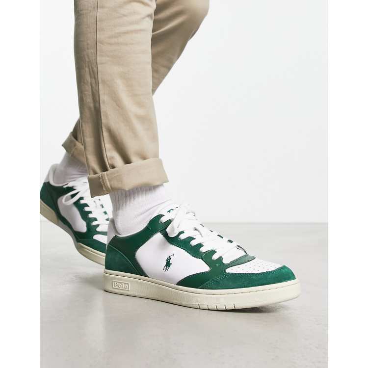 Polo Ralph Lauren Green Court Lux Trainers - Size 8