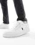 [Polo Ralph Lauren] Polo Ralph Lauren Court sneakers in white with black logo 39 WHITE/BLACK PP