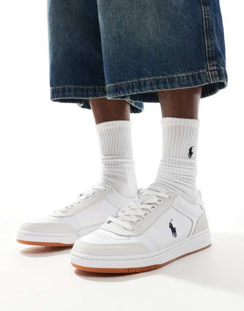 Polo Ralph Lauren - Court Sport - Leren sneakers met rubberen zool in wit - view 1