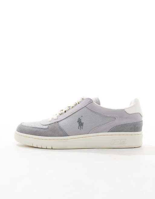 Grey ralph lauren store trainers