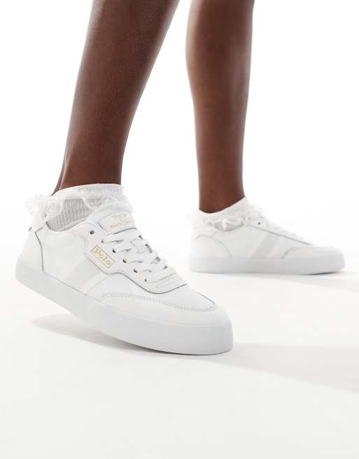 Polo Ralph Lauren - Court Vulc - Baskets en daim à logo - Fauve