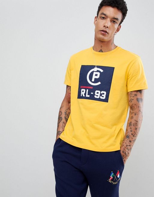 Polo Ralph Lauren Cp 93 Capsule T Shirt A Imprime Jaune Asos