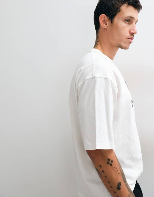 Polo Ralph Lauren crest heavyweight t-shirt in cream, 3 of 5