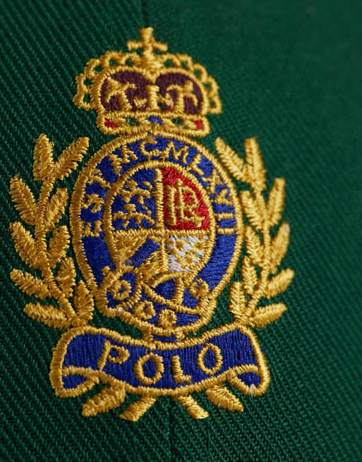 Polo Ralph Lauren crest logo baseball cap in new forest green, 3 of 3