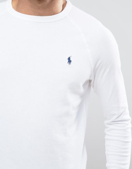 Polo Ralph Lauren Crew Neck Lightweight Sweatshirt in White