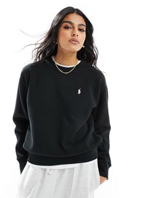 Polo Ralph Lauren crew neck sweater in black | ASOS