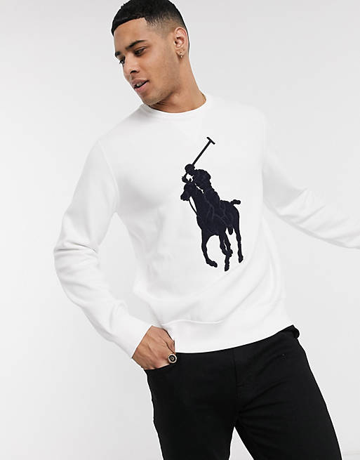 Polo Ralph Lauren crew neck sweatshirt with large applique logo in